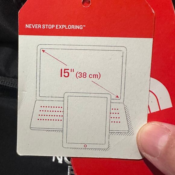 NWT The North Face Fall Line FlexVent Backpack Black Logo Amazon - Picture 7 of 9